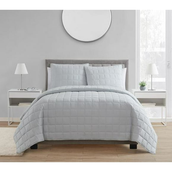 Avery Pure Cotton Bamboo Box 3 Piece Double/Queen Quilt Set