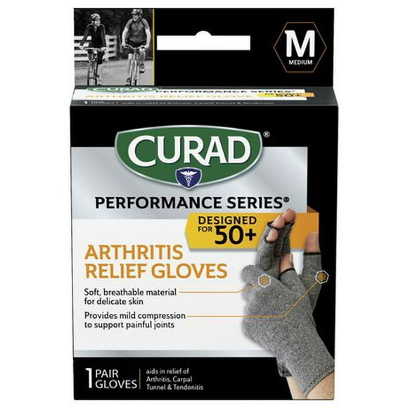 CURAD Performance Series Arthritis Relief Gloves, Medium