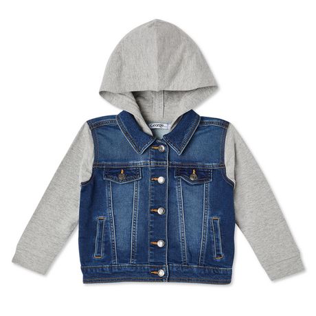 George Toddler Boys' Hooded Faux Denim Jacket | Walmart Canada
