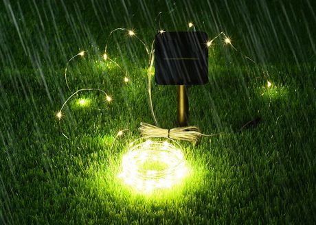 Sharper Image Solar Powered Led Outdoor Copper String Lights Sharper Image Solar Powered Led Outdoor Copper String Lights