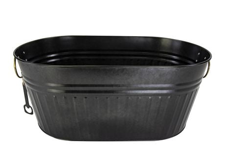 Black Galvanized Large Oval Tub | Walmart Canada