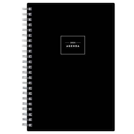 2025 Weekly Monthly Planner, 5 x 8, Blue Sky, Solid Black, 5x8 Weekly/Monthly Planner