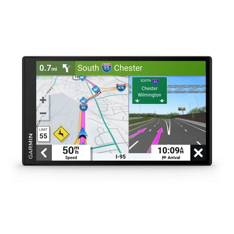 GPS Garmin DriveSmart 76 MT avec écran de 7.0 pouces avec alertes de trafic - Noir