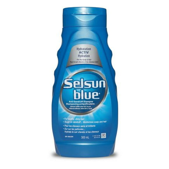 Selsun Blue ACTIV Shampooing anti-pelliculaire hydratatant, 300 ml – Contrôle les pellicules et les desquamation associées aux pellicules, hydrate le cuir chevelu 300 ml