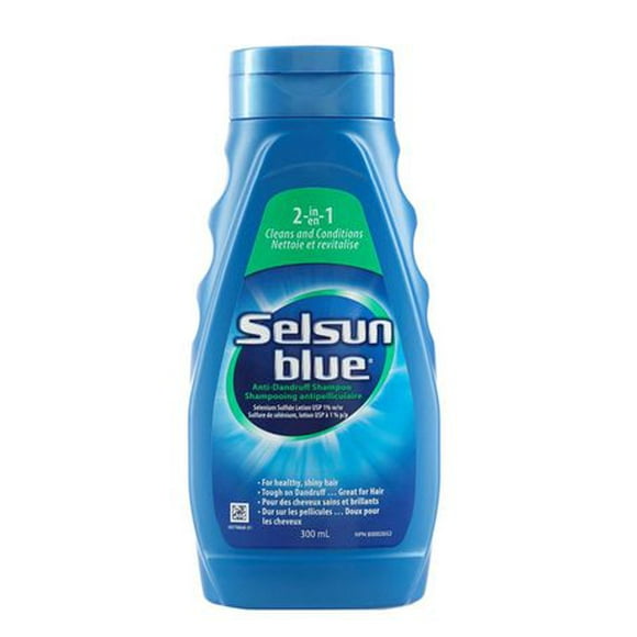 Selsun Blue Shampooing anti-pelliculaire 2 en 1, 300 ml – Aide à contrôler les pellicules, les démangeaisons et desquamation associées aux pellicules, nettoie et revitalise en une même  étape 300 ml