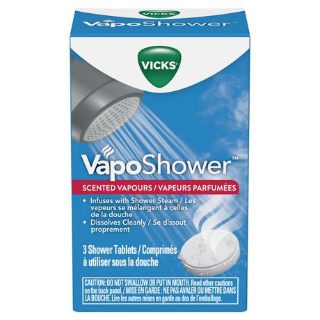 Vicks VapoShower, Shower Tablet, Shower Bomb, Aromatherapy Vapours, Eucaplytus & Menthol 