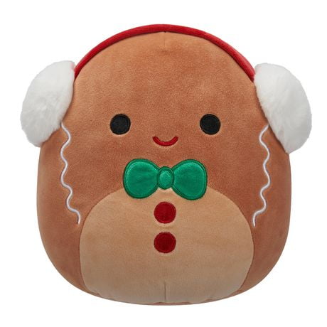 Squishmallows Holiday 8" Plush - Jordan the Gingerbread Boy with Earmuffs, The Wonderful World of Squish