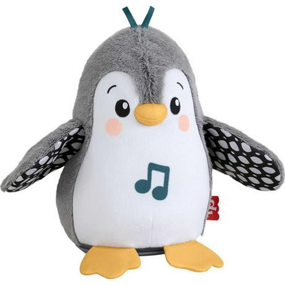 Fisher-Price Plush Tummy Time Toy, Flap & Wobble Penguin, Newborn Musical Toy, Ages 0+