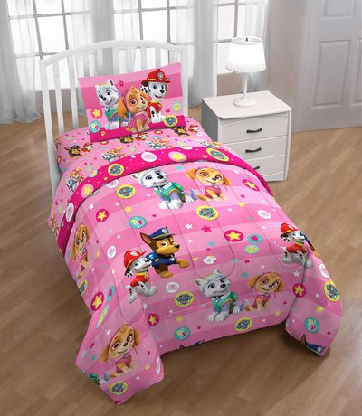 Paw Patrol Reach Skye High 4pc Bed, Paw Patrol 4pc Twin Comforter And Sheet Set Bedding Collection