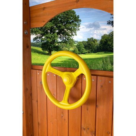 Creative Cedar Designs Steering Wheel Playset Accessory, Yellow