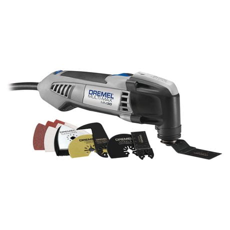 Dremel MM30-04 Multi-Max 3.3 Amp Corded Variable Speed Oscillating Tool Kit with 10 Accessories and Carrying Bag