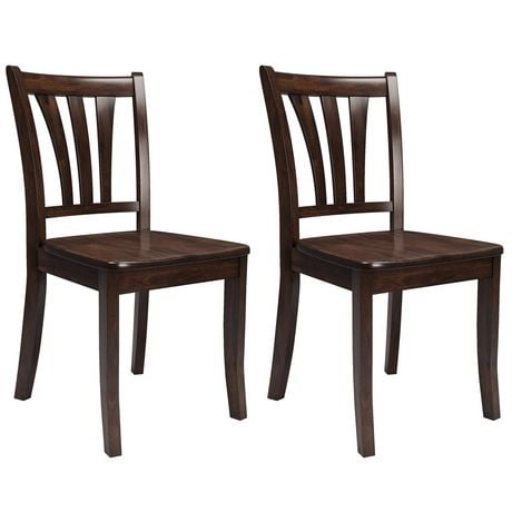 Dillon Curved Vertical Slat Backrest Solid Wood Dining Chairs