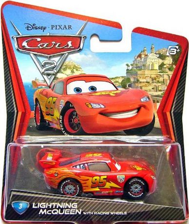 Disney Pixar Cars 2 Lightning Mcqueen W Racing Wheels - roblox lightning mcqueen sports car vehicle mcqueen