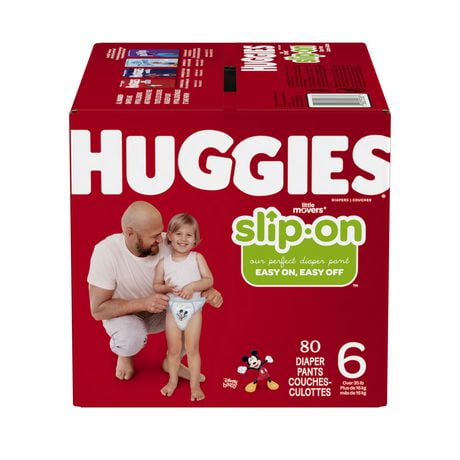 Huggies Little Movers Slip-On Diaper Pants, MC Pack, Size 4-6 | 116-80 Count