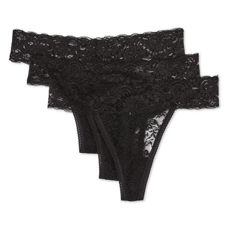 black lace thongs