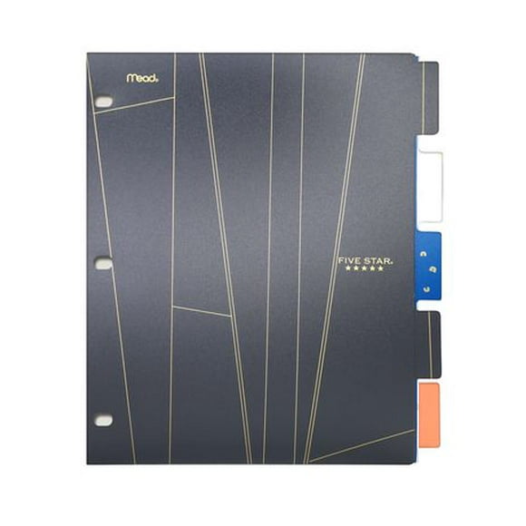 Five Star® Style 5-Tab Poly Dividers, 5-Tab Dividers