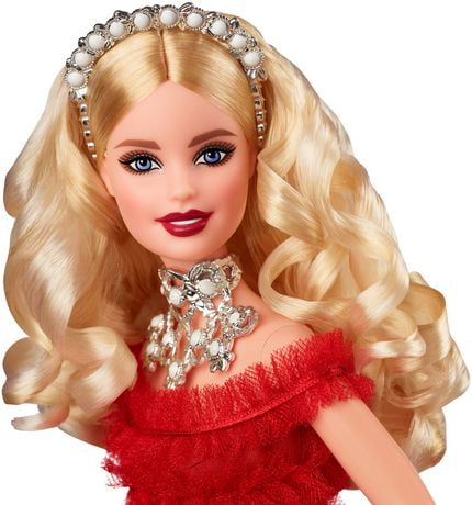 2018 blonde holiday barbie