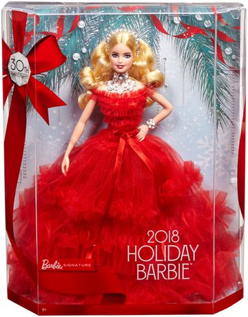 2018 barbie christmas doll