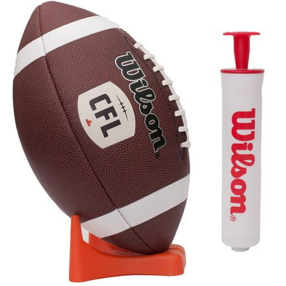 Ballon de football CFL par Wilson avec pompe et tee Football avec pompe et teé