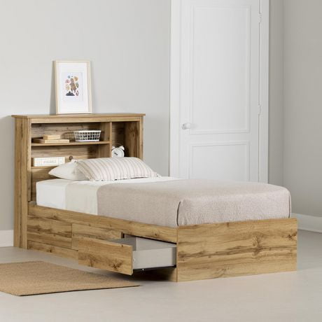 Mates Bed and Bookcase Headboard Set from the collection Tassio South Shore