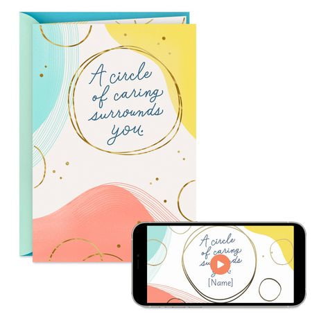 Hallmark Personalized Video Encouragement Card, Circle of Caring (Record Your Own Video Greeting)