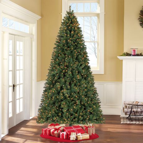 Holiday Time 9' Woodlake Quick Set Spruce Christmas Tree with Clear ...