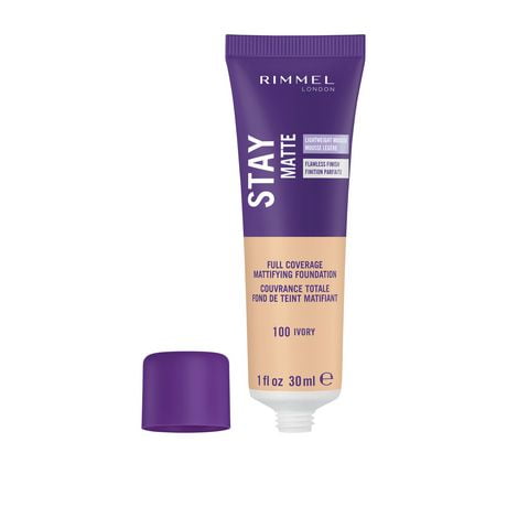Rimmel Stay Matte Foundation, lightweight, silky formula, light liquid mousse and anti-pollution complex, 24H wear, 100% Cruelty-Free, Fresh & natural matte finish
