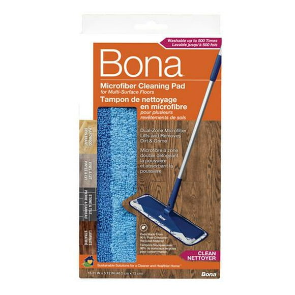 Bona Microfiber Replacement Cleaning Pad for Hard Surface Floors, fits Bona Mop, A sustainable cleaning system