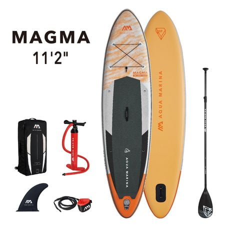 Aqua Marina - Planche de stand up paddle gonflable polyvalente avancée MAGMA 11'2" (iSup)