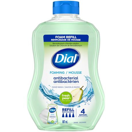 Dial Antibacterial Foaming Hand Wash Refill, Fresh Pear, 887ml Refill