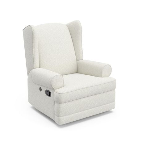 Storkcraft Serenity Wingback Upholstered Recline Glider with USB