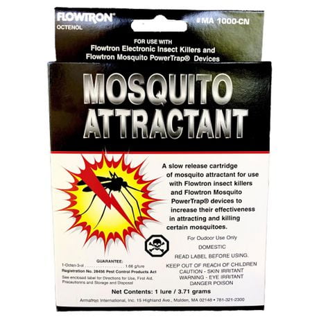 Cartouche d’appât moustiques à l’octénol Flowtron MA1000CN