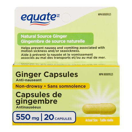 Equate Ginger Capsules 550 mg