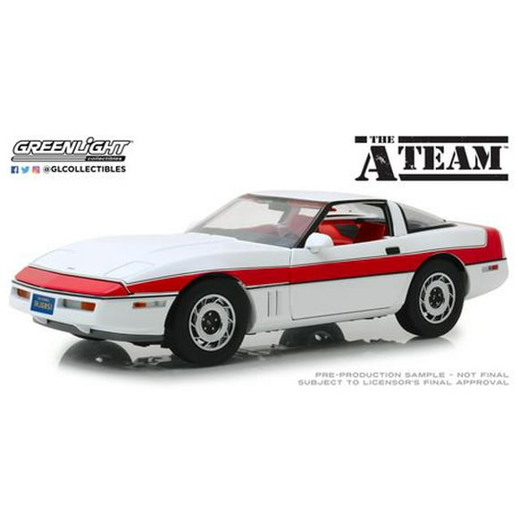 Greenlight 1:18 The A-Team (1983-87 TV Series) - 1984 Chevrolet Corvette C4 Die-Cast Vehicle (13532)