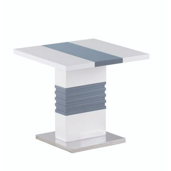 Canadian Maxwell White and Grey End Table