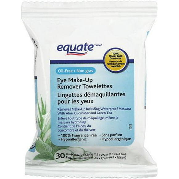 Equate Eye Make-Up Remover Towelettes 30-ct