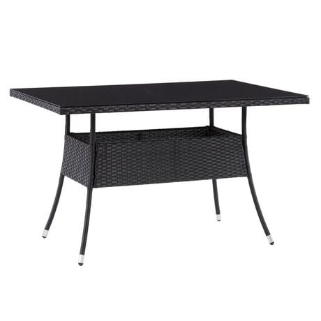dining wicker rectangle parksville corliving resin patio table