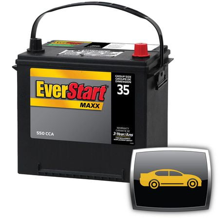 EverStart AUTO MAXX-35N, 12 Volt, Car Battery, Group Size 35, 550 CCA ...