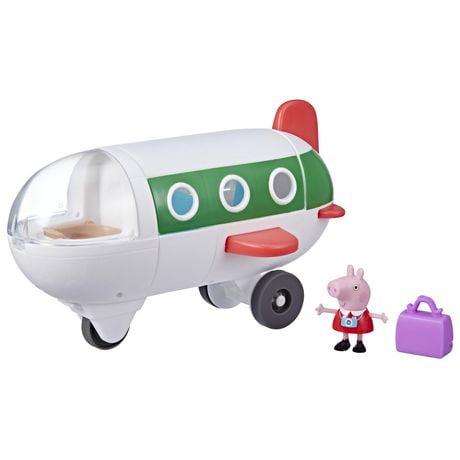 Peppa Pig Peppa’s Adventures, En avion Peppa, jouet préscolaire avec roues qui roulent vraiment, 1 figurine et 1 accessoire, pour enfants, dès 3 ans À partir de 3 ans