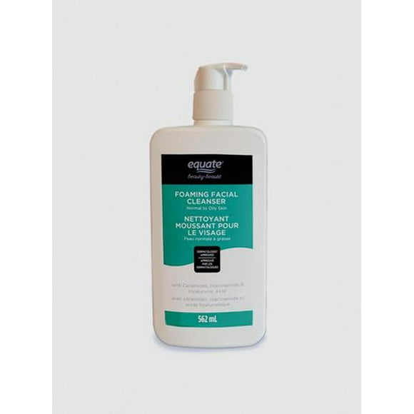 Foaming Facial Cleanser with Ceramides, Niacinamide and Hyaluronic Acid 562mL, Gentle foaming cleanser, dermatologist approved.