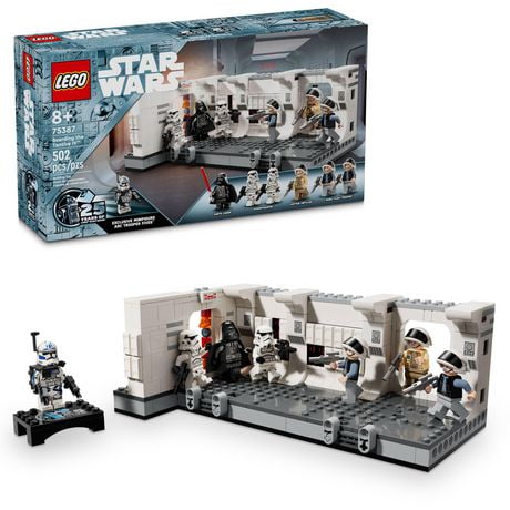 LEGO Star Wars: A New Hope Boarding the Tantive IV Fantasy Toy, Collectible Star Wars Toy with Exclusive 25th Anniversary Minifigure Clone Trooper Fives, Gift Idea for Kids Ages 8 and Up, 75387, Includes 502 Pieces, Ages 8+