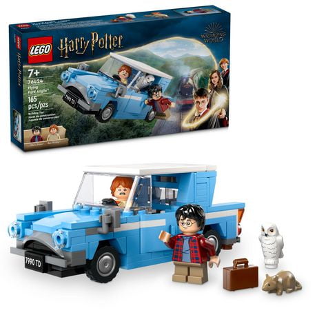 LEGO Harry Potter Flying Ford Anglia, Buildable Car Toy with 2 Minifigures for Role Play, Harry Potter Toy for Kids, Harry Potter Car Fantasy Playset, Gift for Boys and Girls Ages 7 and Up, 76424, Includes 165 Pieces, Ages 7+