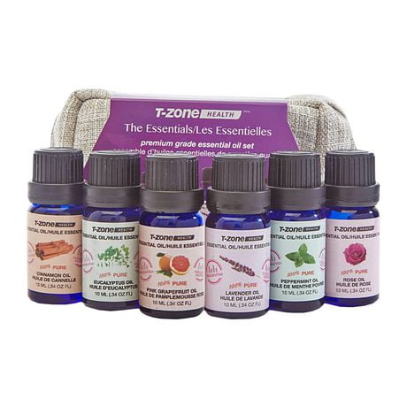 T-Zone Health 6-pack of 10ml essential oils
