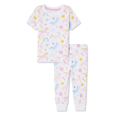 George Baby Girls' Cotton Pajamas 2-Piece Set