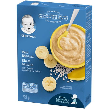 Cereales Pour Bebes Gerber Etape 2 Riz Avec Banane 227 G Walmart Canada