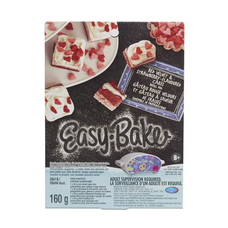 Easy-Bake Ultimate Oven Toy Refill Mix, Red Velvet and Strawberry Cakes Refill Mix, Refill Mix