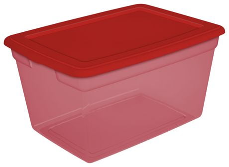 Sterilite 57 liter Storage Box 8 pack - High Risk Red | Walmart Canada