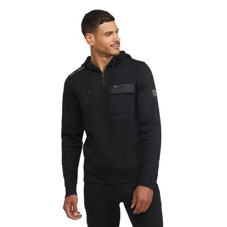 Marc Ecko Men's Quarter Zip Pull-Over Hoodie