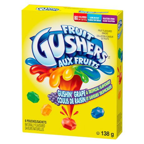 Fruit Gushers by Betty Crocker Gluten Free Gushin' Grape and Tropical ...