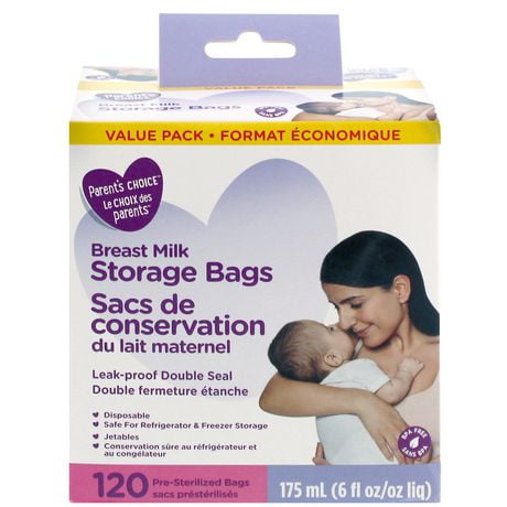Sacs de conservation du lait maternel Le choix des parents 120 x 175 ml